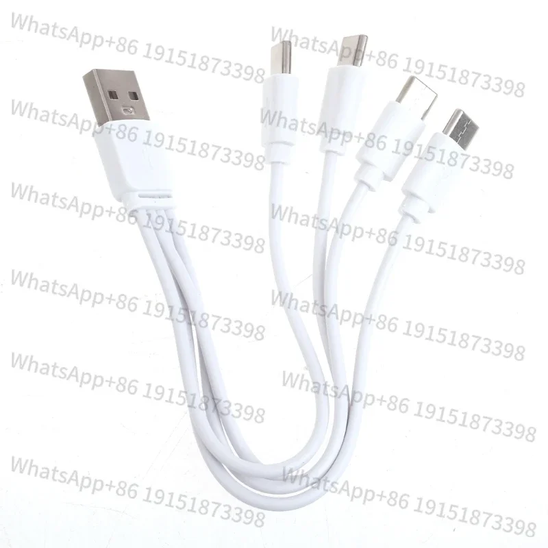 USB A Male to Type C Male Splitter Charging Cable 2/4 Port Charging Cable Fast Charging Cord for Phone Earphone