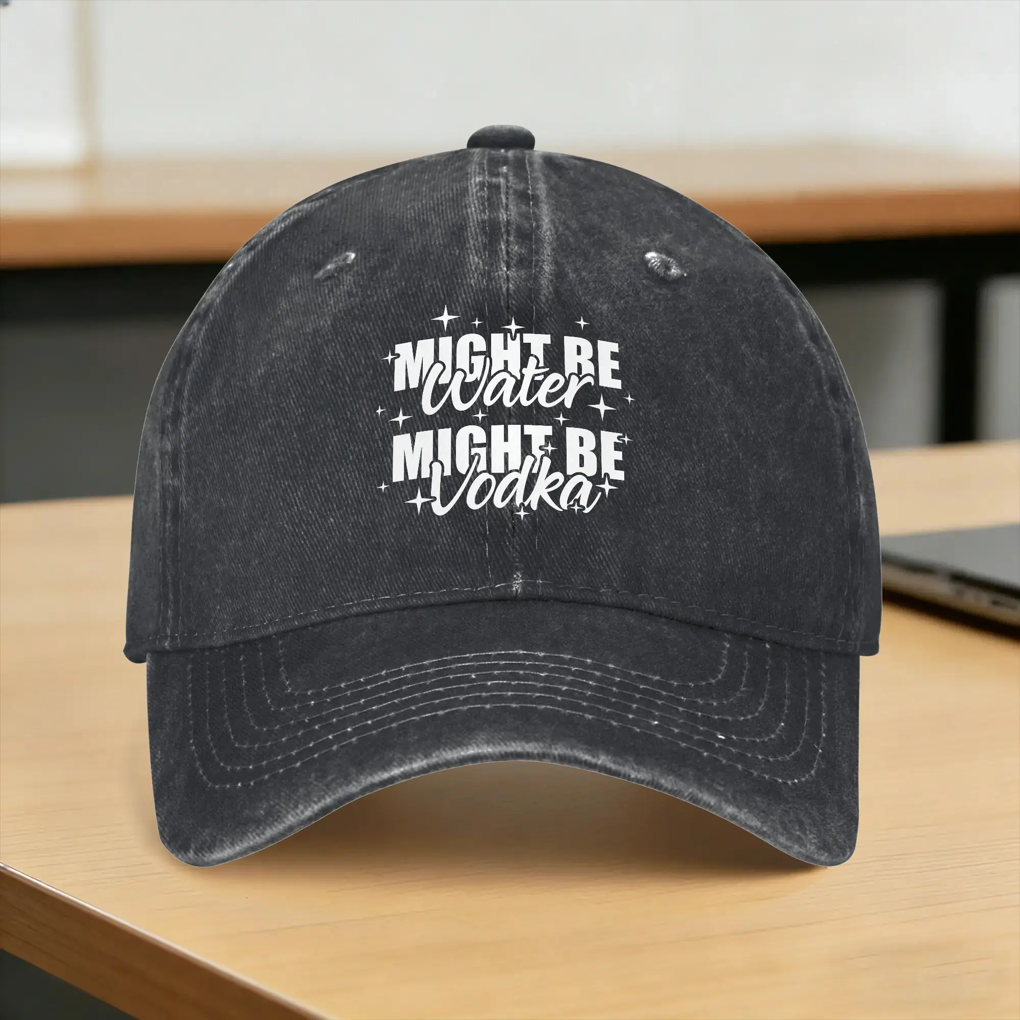 Washed Baseball Cap Might Be Water Might Be Vodka Summer Hip Hop Hats For Men Women  y2k Funny Outdoor Sports Sun Baseball Caps