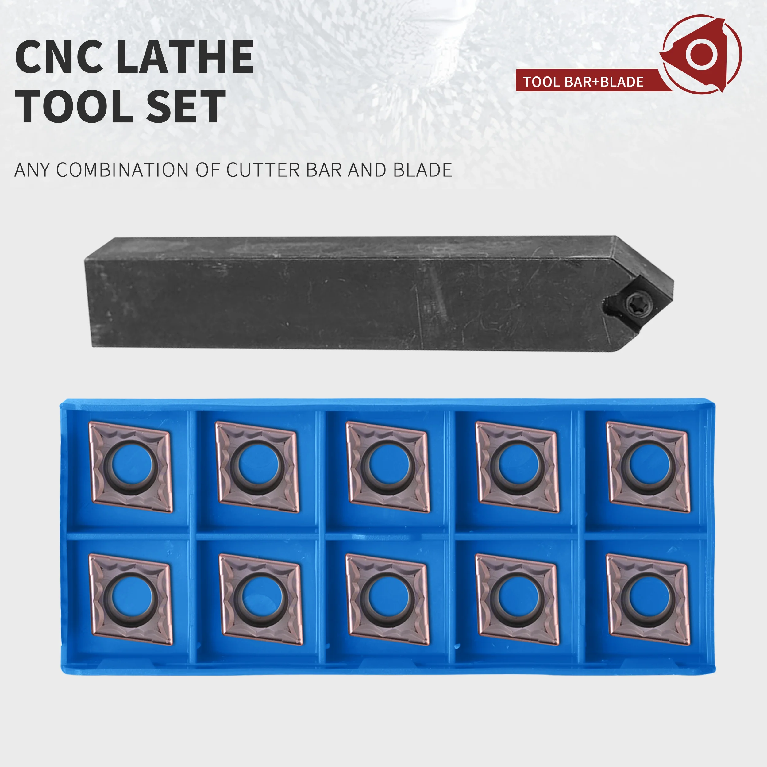 • SCMCN1616 SCMCN2020 SCMCN2525 portautensili per tornitura esterna CNC + 10Pc CCMT09T3 tornio inserto in metallo duro durevole