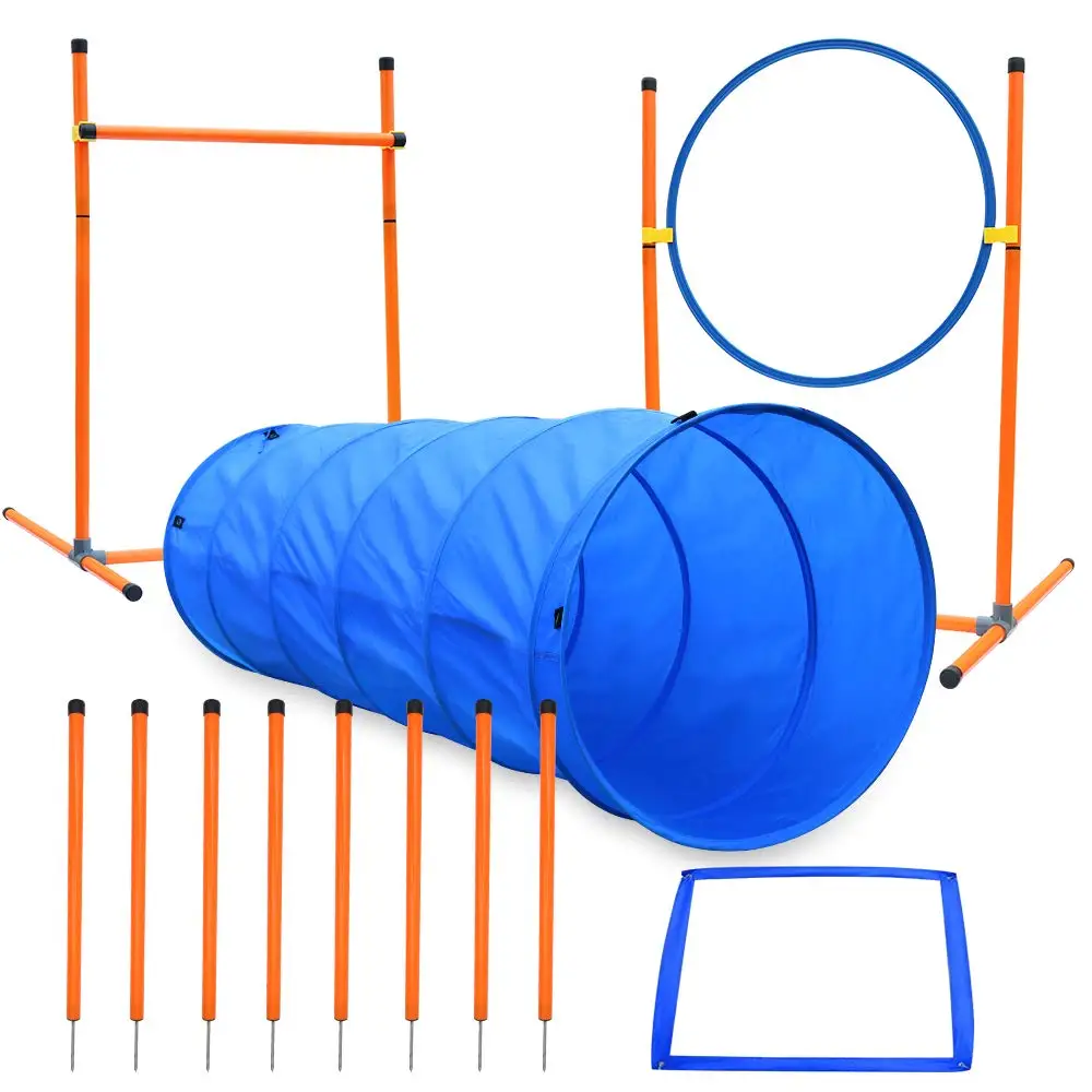 

Outdoor Pet Training Equipment Custom Weight Dog Agility Training Including Tunnel Jump High Jumps for Backyard