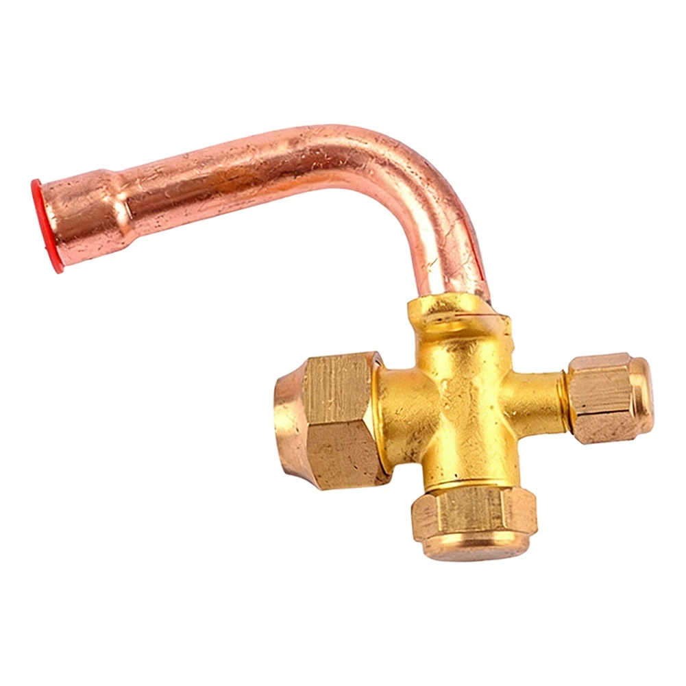 Brass Three Way AC Valve for Split System Air Conditioners Refrigeration Units and Water Supply Line Integration Tasks