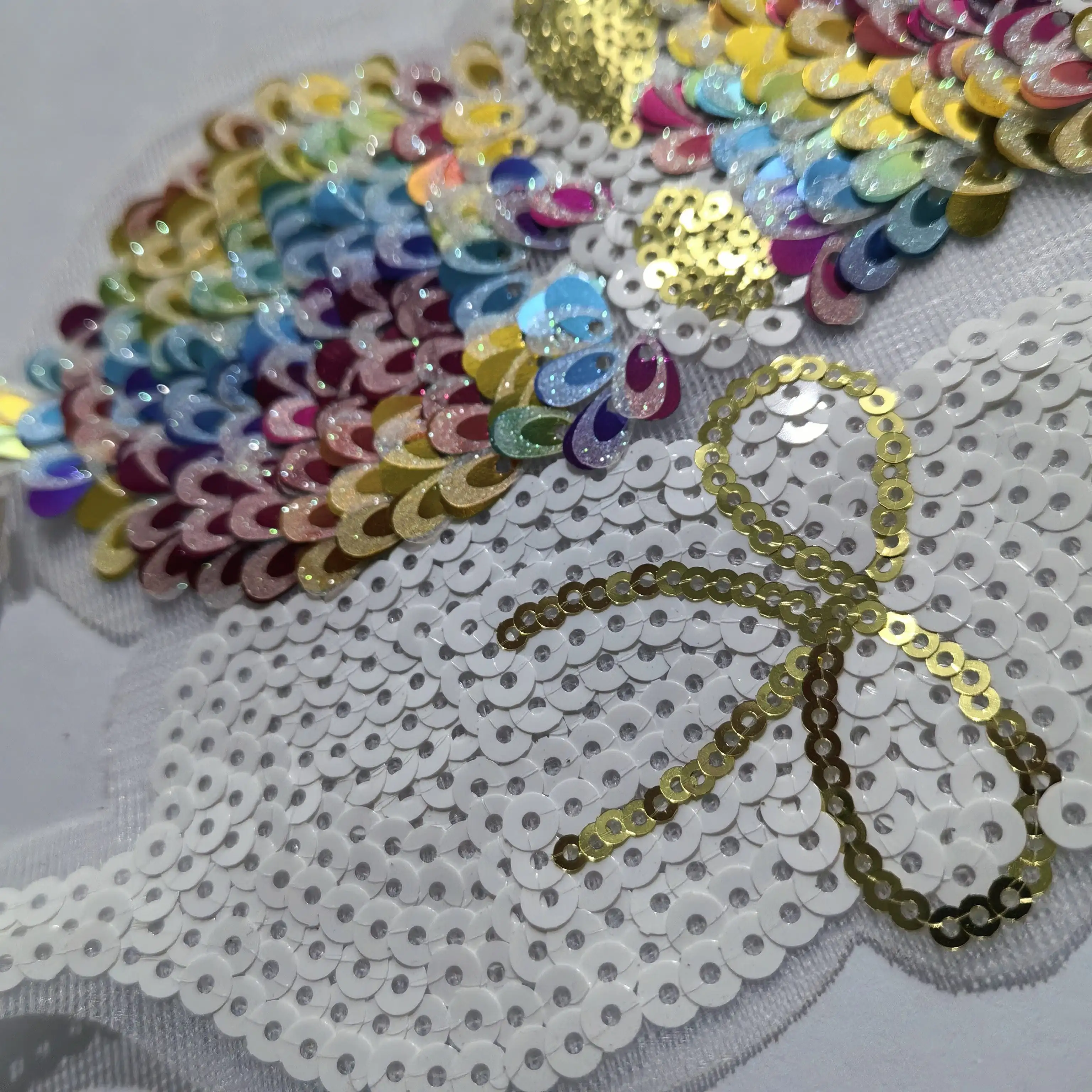 Embroidered patches for clothing Color butterfly badge applique sequins patch diy accessories Label patchwork