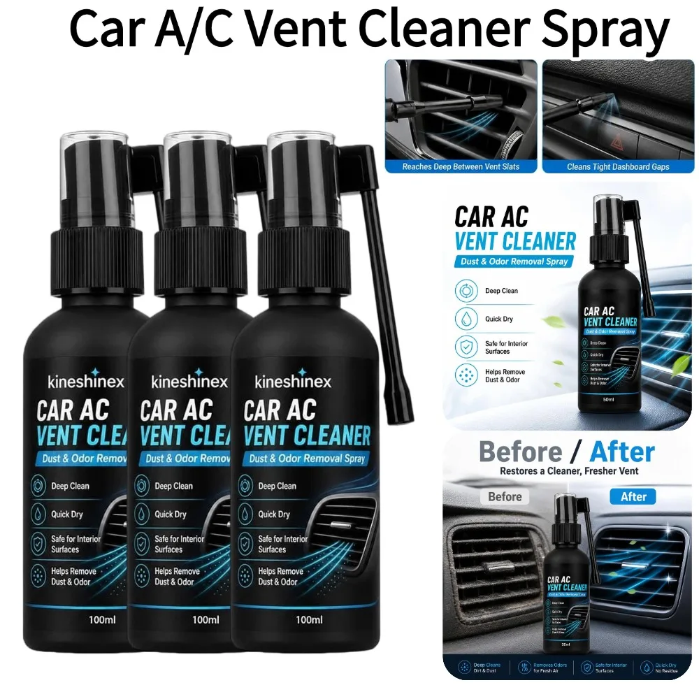 Car Air Conditioner Vent Cleaner Spray Summer AC Cleaning Foam Deep Dust Deodorizer Removal Quick Dry Auto Interior Accessories