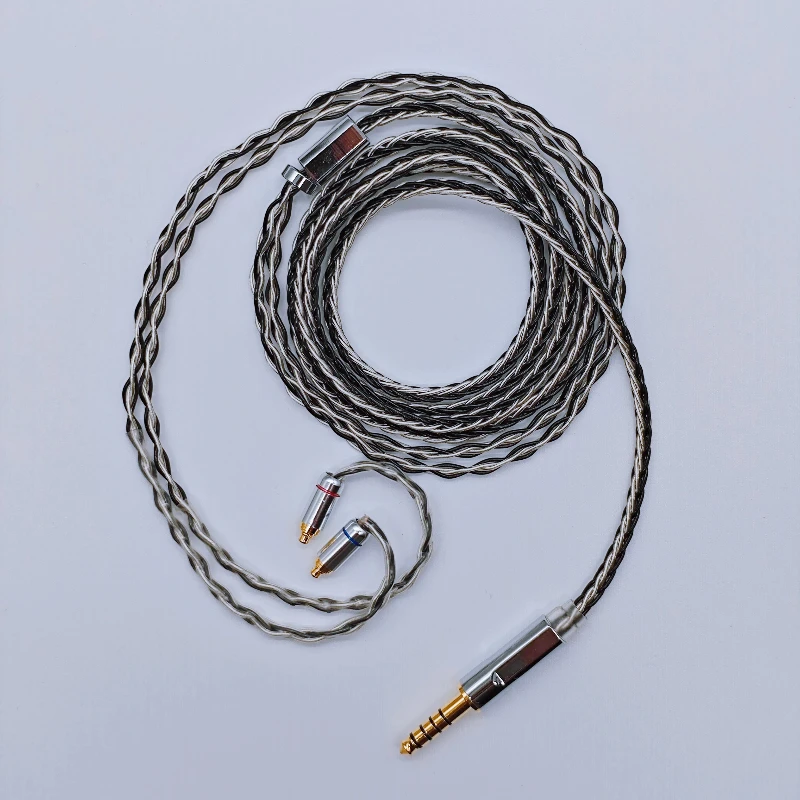 for Sennheiser IE200/300/600/900 Balanced Cable 4.4/2.5 mm with Microphone, 8-cores MMCX Headphone Cable