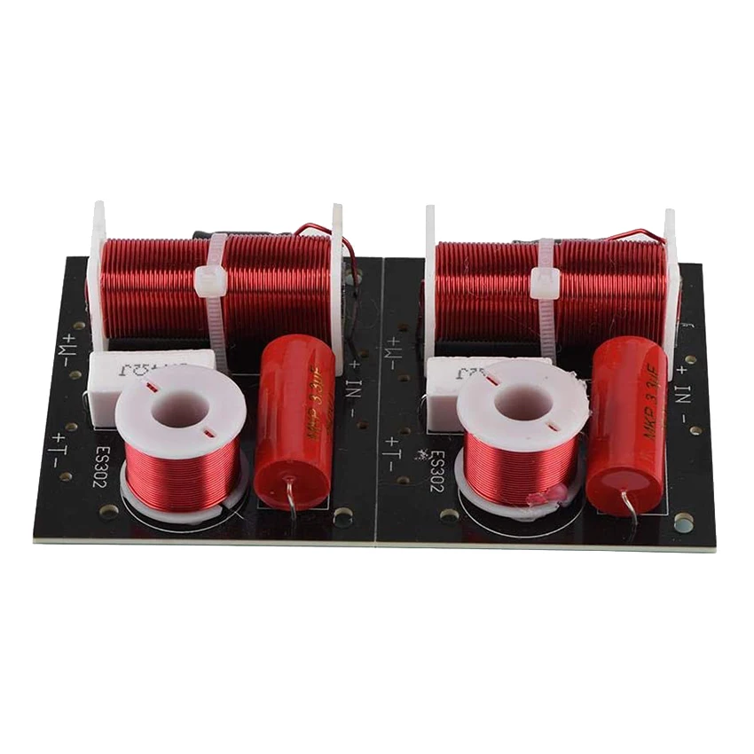 AT12 2Pcs 400W Speaker Frequency Divider 2 Way 2 Unit Hi-Fi Soundshelf Crossover Filters Woofer And Tweeter