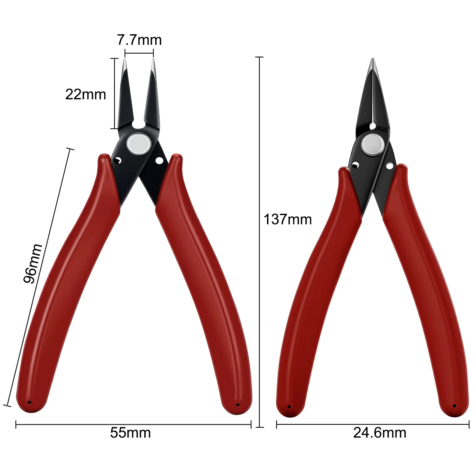 Long Nose Pliers Specialty Pointed Nose Tweezer Nose Pliers 1mm Diameter Tip Mini Needle Flat Smooth Jaw Precision Pliers