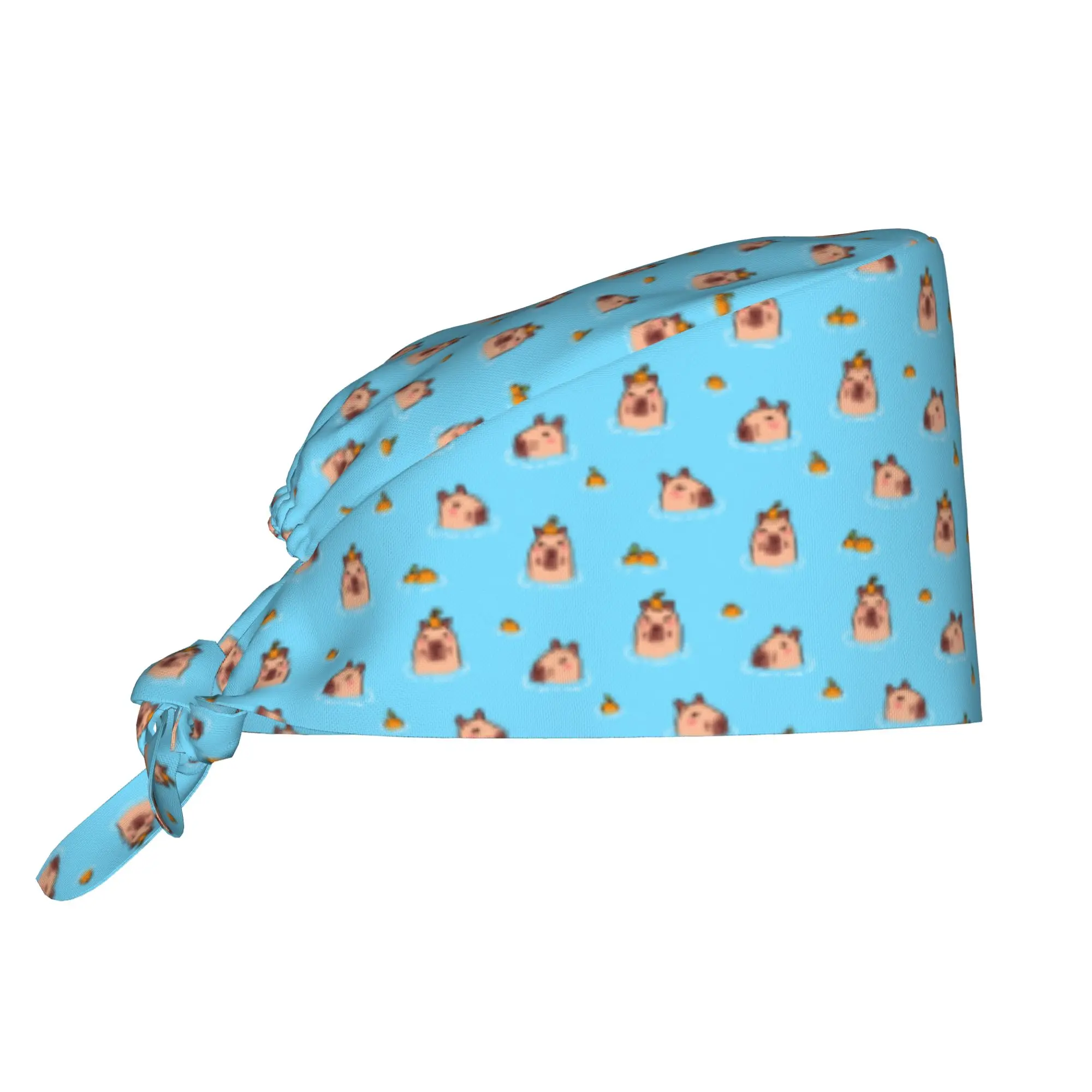 Capybara Funny Colourful Creative  Working Cap Surgical Hats Men Women  Operating Room Cap Operator Hats Lab Works Hat
