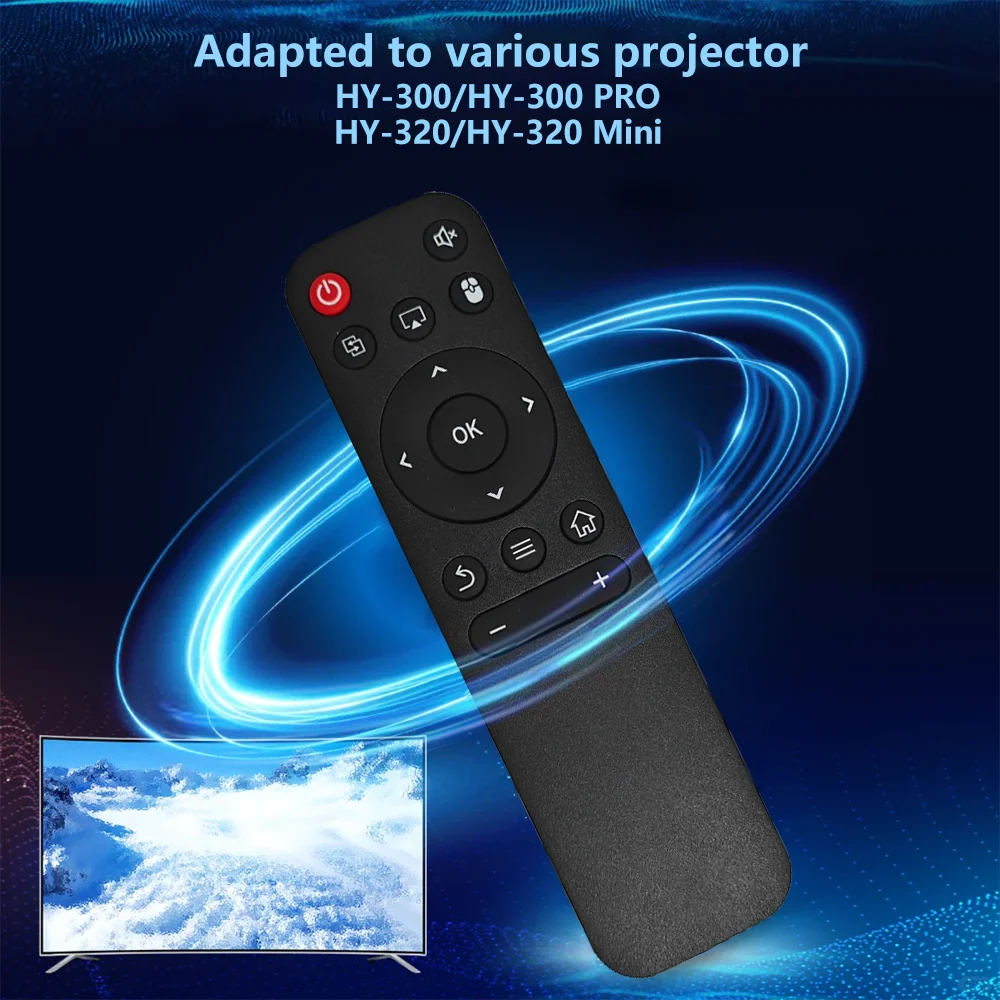 

Portable Mini Original Remote Control Suitable For HY320MINI/HY300 PRO Projector High-Definition 4K Projector Remote Control