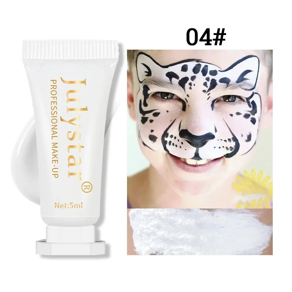 White Body Paint Make-up Human Face Painting Paste Dramatic Water-soluble Fluorescent Graffiti Pigment Halloween