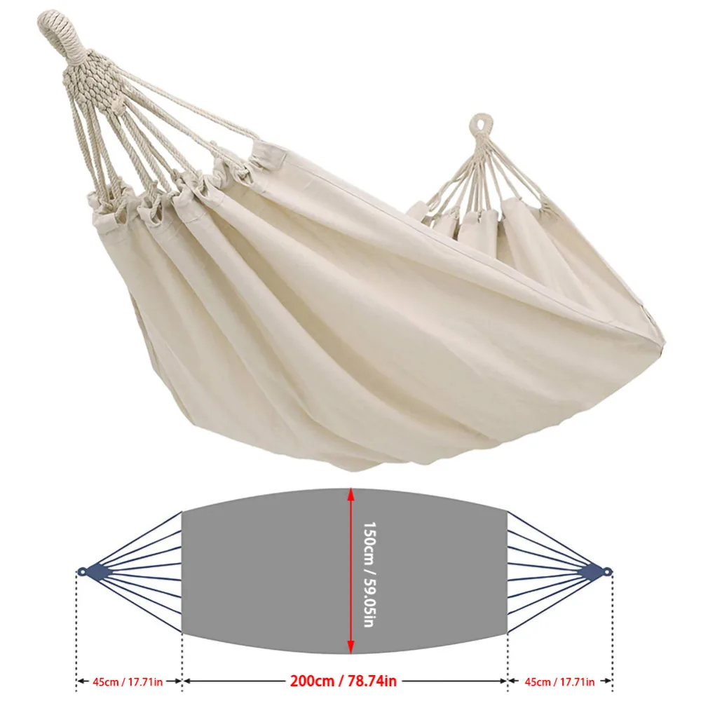 Hamaca de tela colgante para cama columpio, hamaca doble para Patio, viaje, Camping al aire libre, senderismo, envío directo