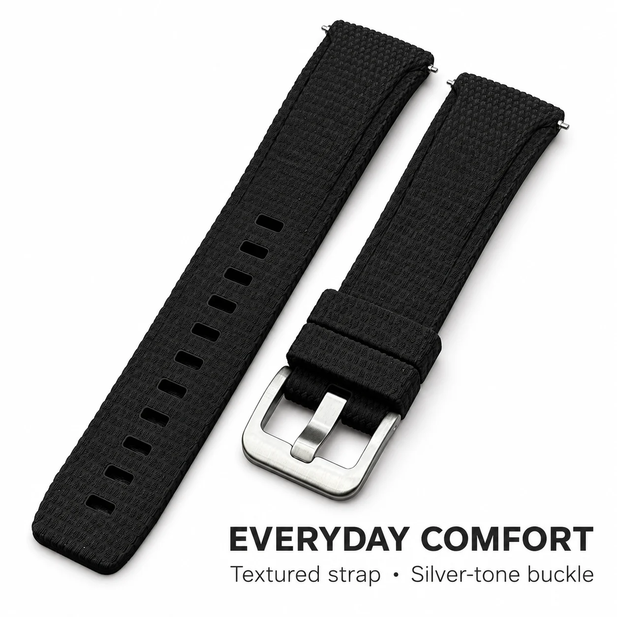 20mm 21mm 22mm Curved End Watch Band Soft Fluorine Rubber Watchband Waterproof New FKM Watch Strap for Seamaster Wristwatch