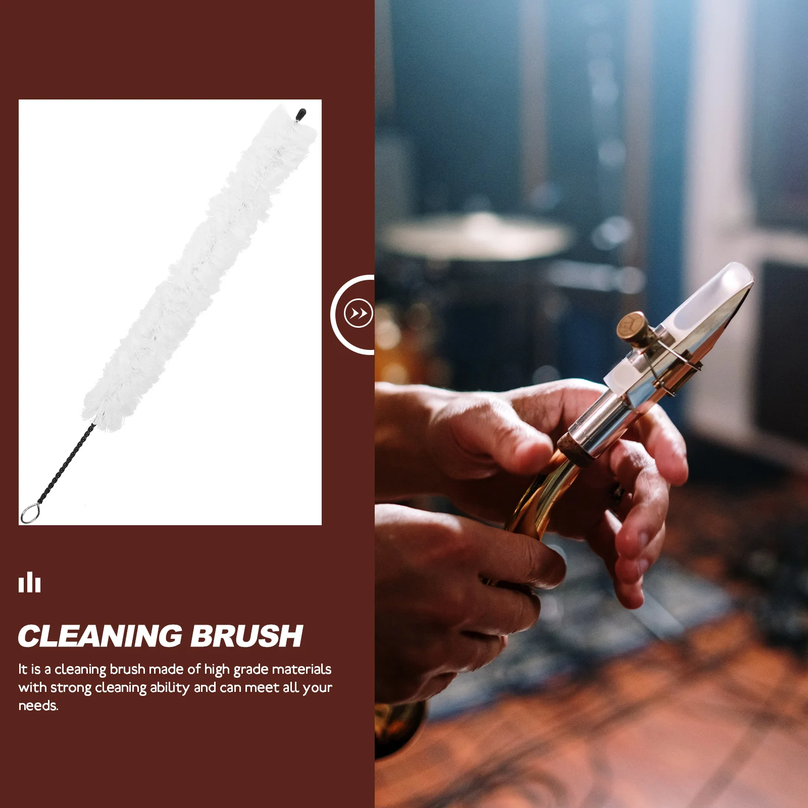 

Wind Cleaning Brush Flute White Flutes Brushes for Musical Instruments Saxophone Kits Cotton Thread Maintenance