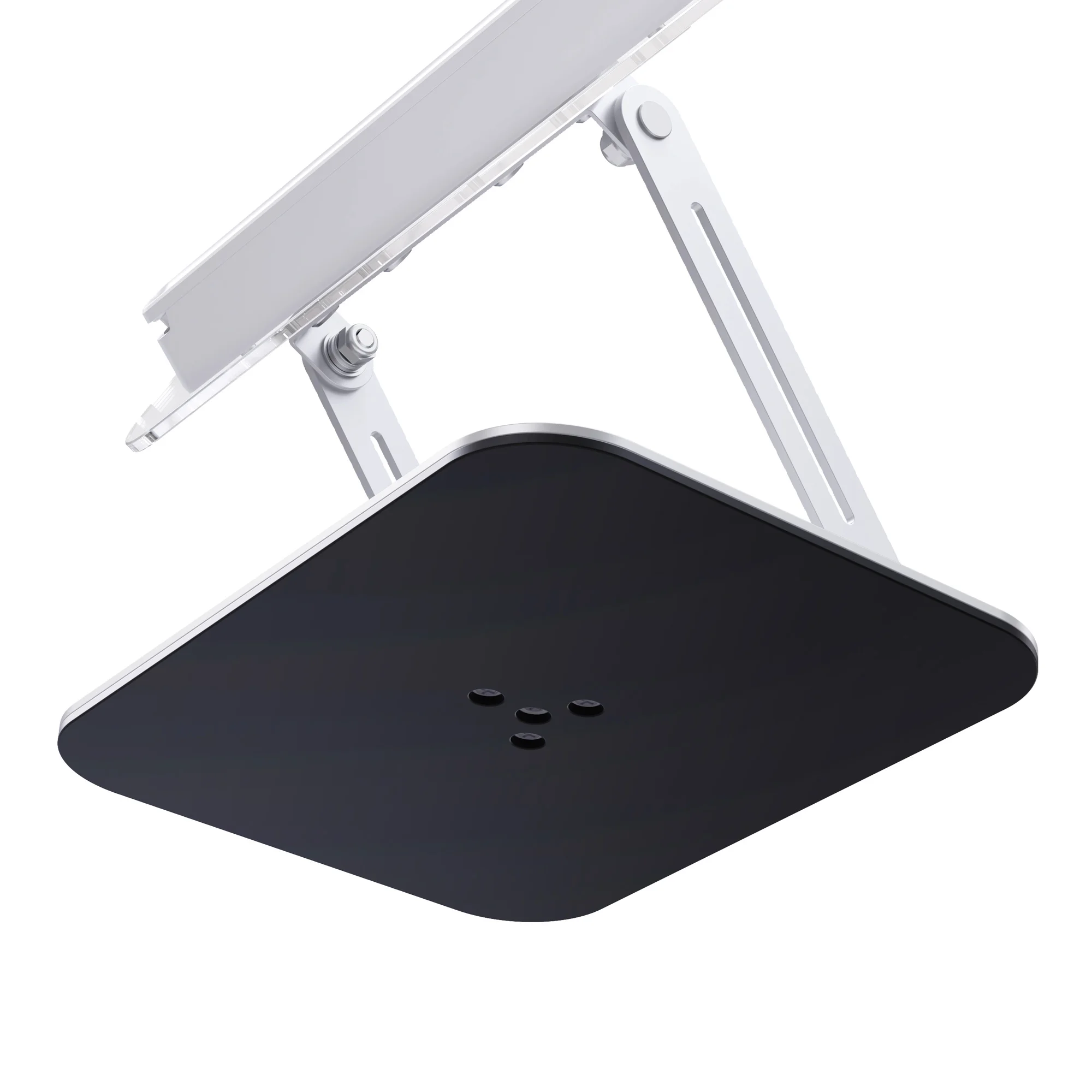 R22 Acrylic Book Page Holder With Hidden Clip Carton Steel Base Rotatable Height Adjustable Reading Book Stand