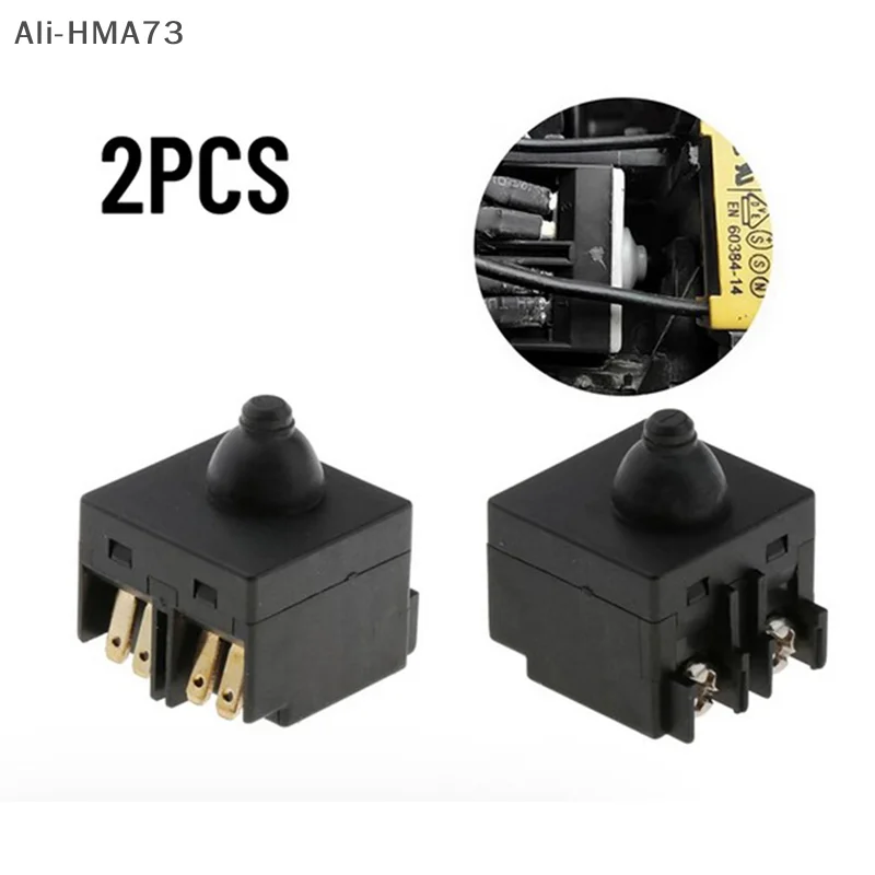 HMA73-2pcs เปลี่ยนสวิตช์ปุ่มกดสําหรับเครื่องบดมุม GWS6-100 ขัด