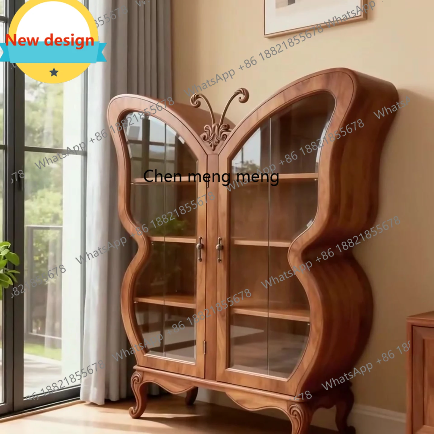 

Американский винный шкаф из цельного дерева, декоративный шкаф, сервант, двойная дверь у стены, европейская гостиная, элитный b5