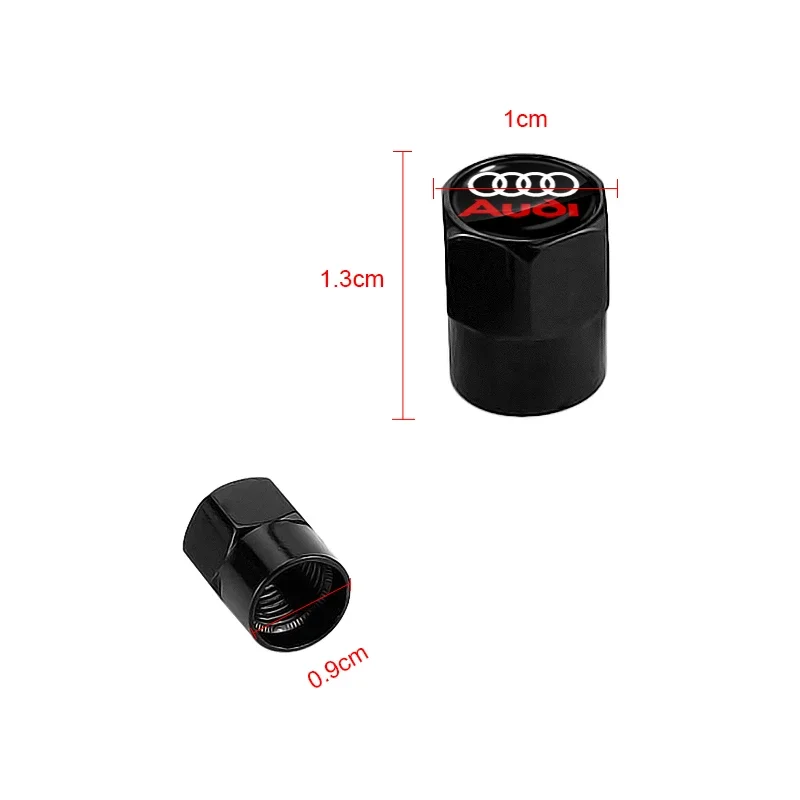 Car Metal Wheel Tire Air Valve Core Caps Accessories For Audi A3 A6 Q3 B5 B6 B7 B8 B9 Q7 8P 8V 8L A5 A4 C6 C5 C7 4F A1 A7 A8 Q2