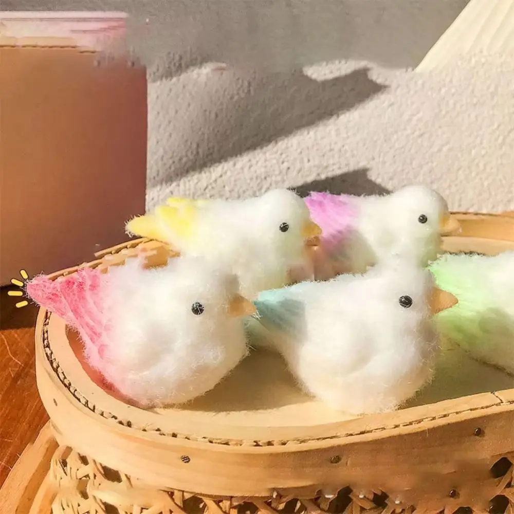 Slow Rebound Pearl Bird Squeeze Toys Cartoon Silicone Simulation Parrot Squeeze Toys Mini Animal Parrot Fidget Toy for Kids