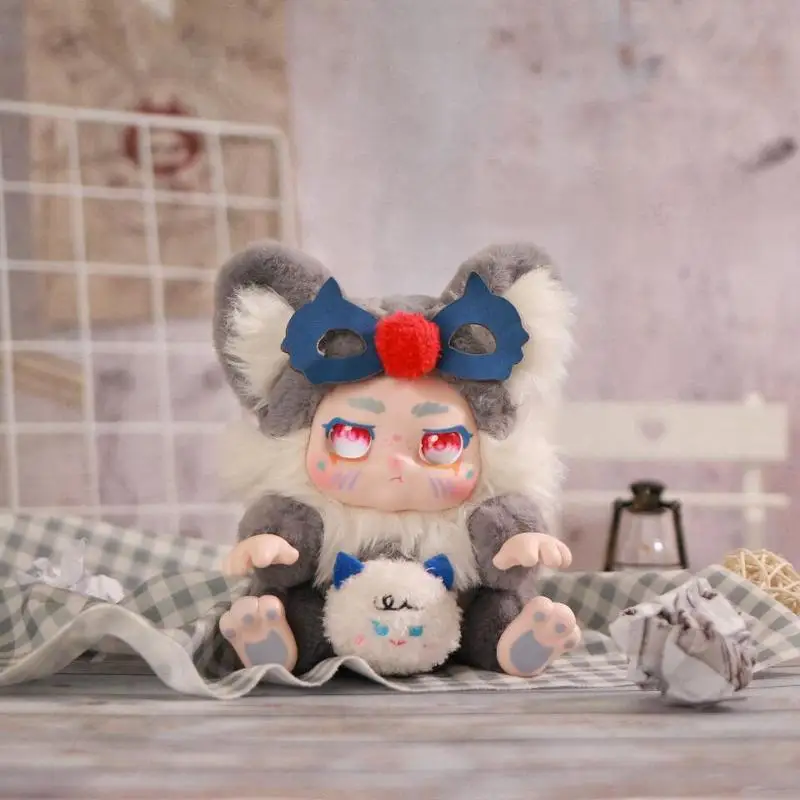 Kimmon regain me mesmo caixa cega na moda brinquedo figura bonito boneca ornamento kawaii decoração de mesa presente surpresa crianças caixa cega