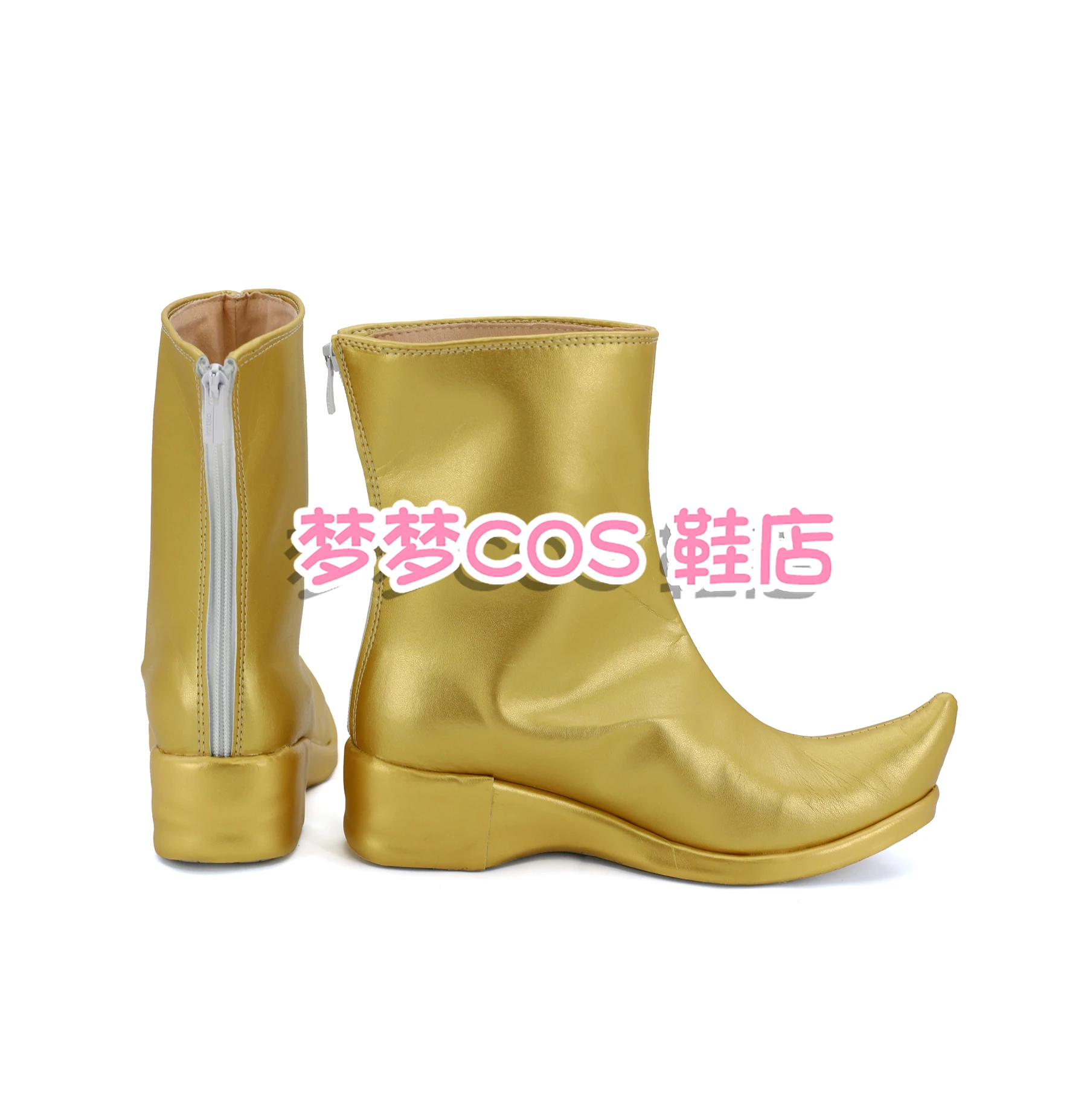 Aladdin Cosplay chaussures bottes pour homme adulte Anime Halloween carnaval fête PU cuir chaussures dorées