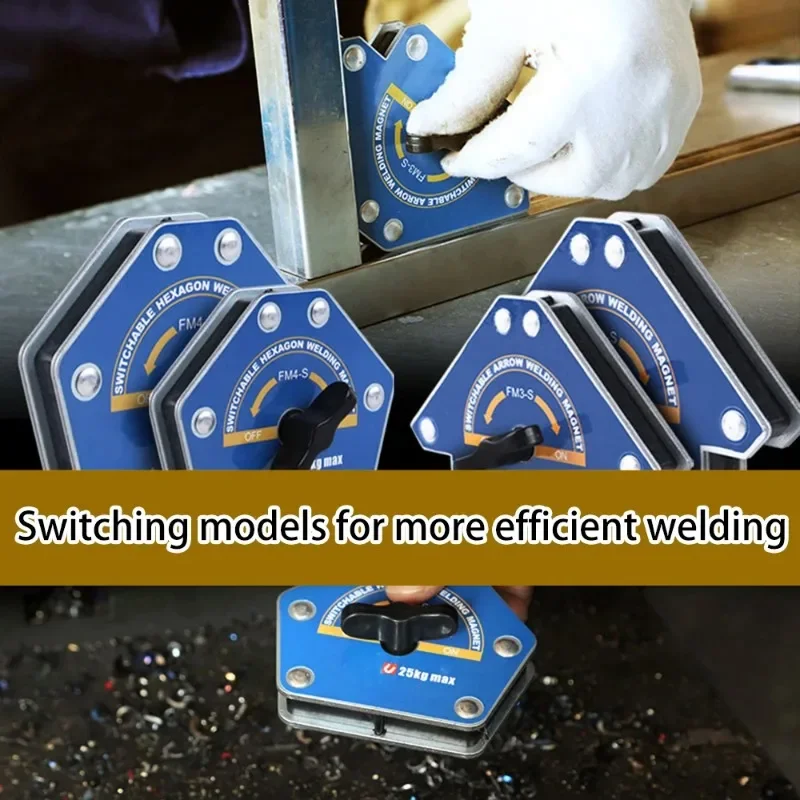 4PC Magnetic Welding Holders Angle Solder Arrow Magnet Weld Fixer Positioner Ferrite Holding Auxiliary Locator Tools