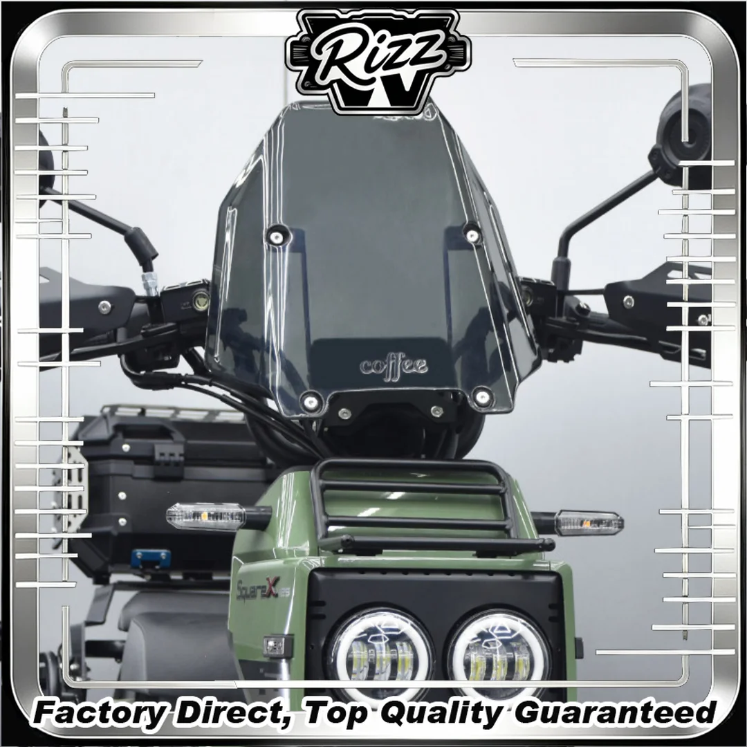 FOR Large Reinforced Clear Windscreen Wind Deflector Cover Anti-Scratch Decorative Parts for Square X125 Scooter Accessory
