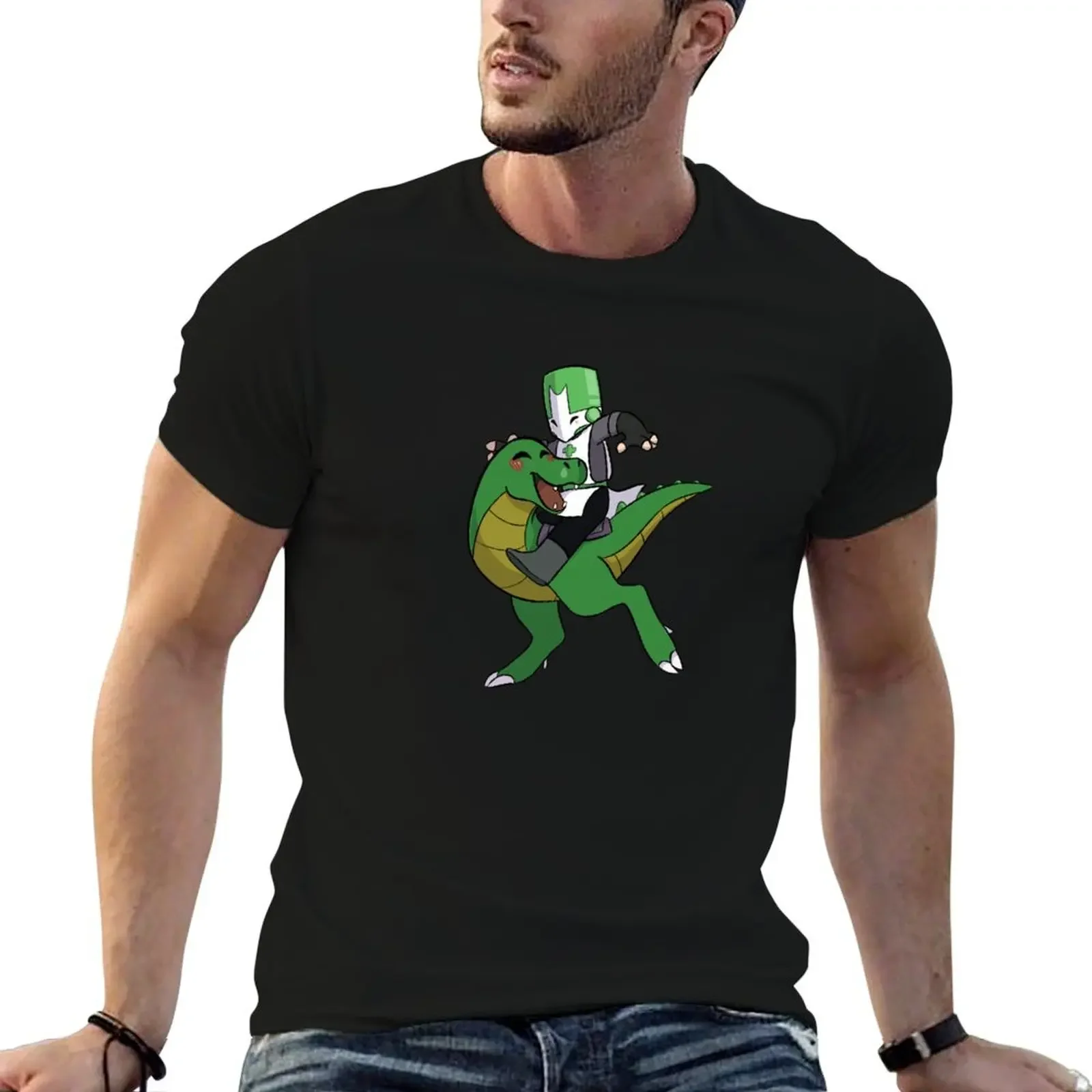 

Castle Crashers Green Knight T-Shirt sweat oversized t shirt street wear Men's t-shirt