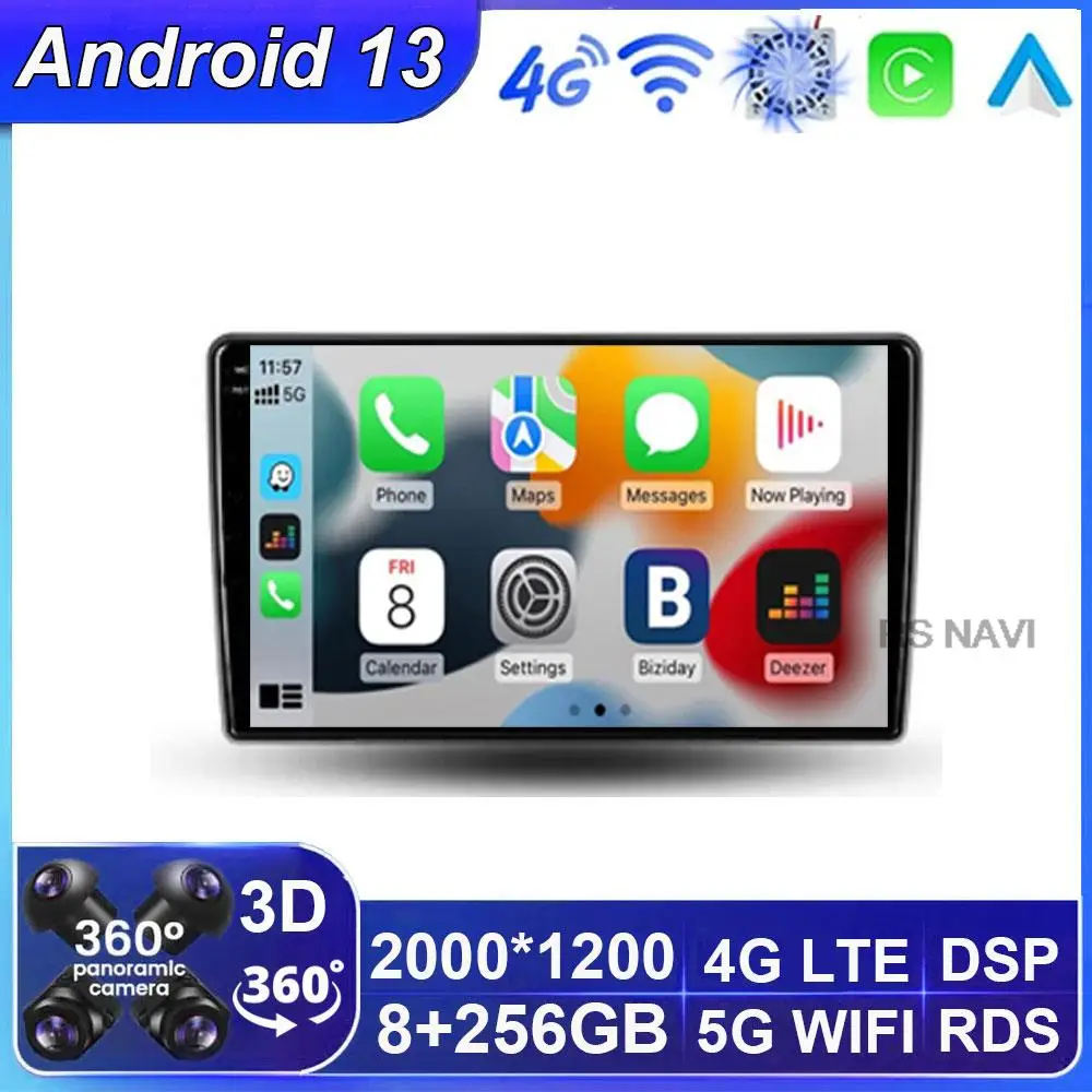 

8+256 Android 13 Car Radio Multimedia For LADA Granta 2011 - 2018 4G Wifi GPS DVD 2din DSP Carplay Autoradio NO DVD