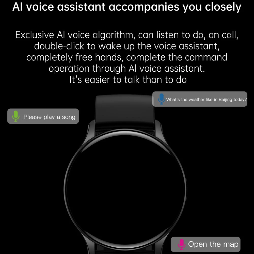 2025 Men Blue Tooth Call 1.43" AMOLED Lady Smart Watch Heartrate Voice Assistant Fitness Sports Waterproof NFC Women Smartwatch