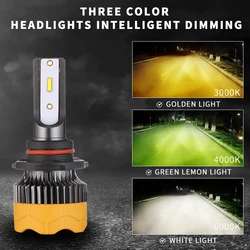 H11 LED Headlight 20000LM H4 H7 H1 H3 H8 H9 9005 9006 HB3 HB4 3000K 4000K 6000K 2PCS Auto Fog Light Low Beam High Beam 12V