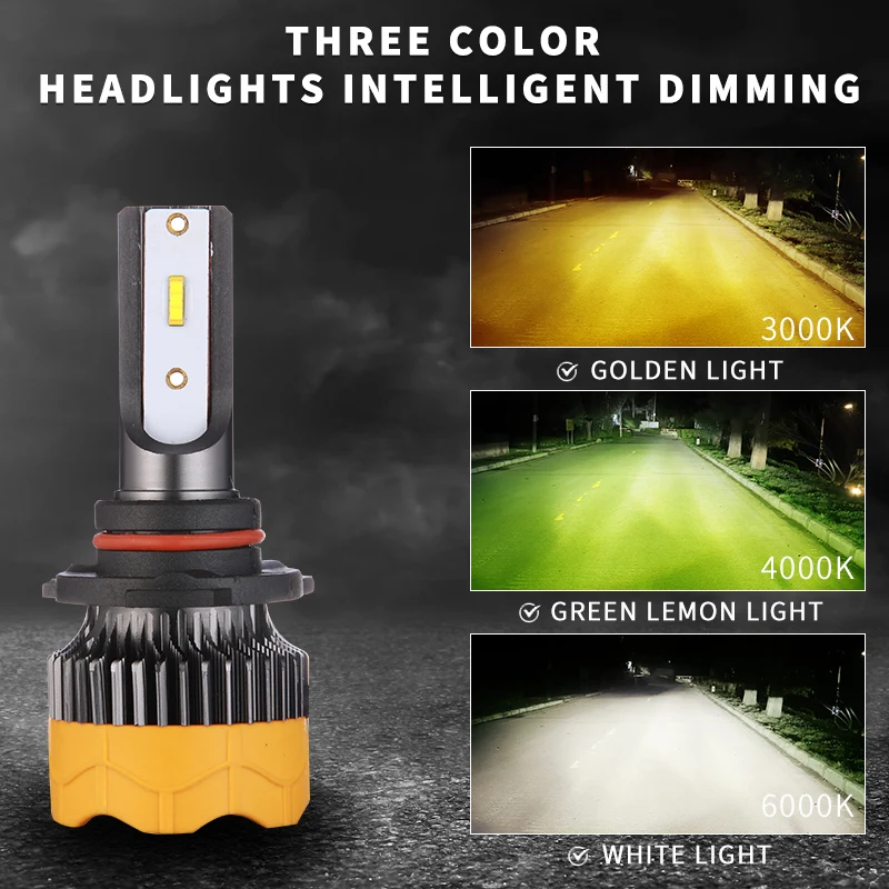 H11 LED Headlight 20000LM H4 H7 H1 H3 H8 H9 9005 9006 HB3 HB4 3000K 4000K 6000K 2PCS Auto Fog Light Low Beam High Beam 12V