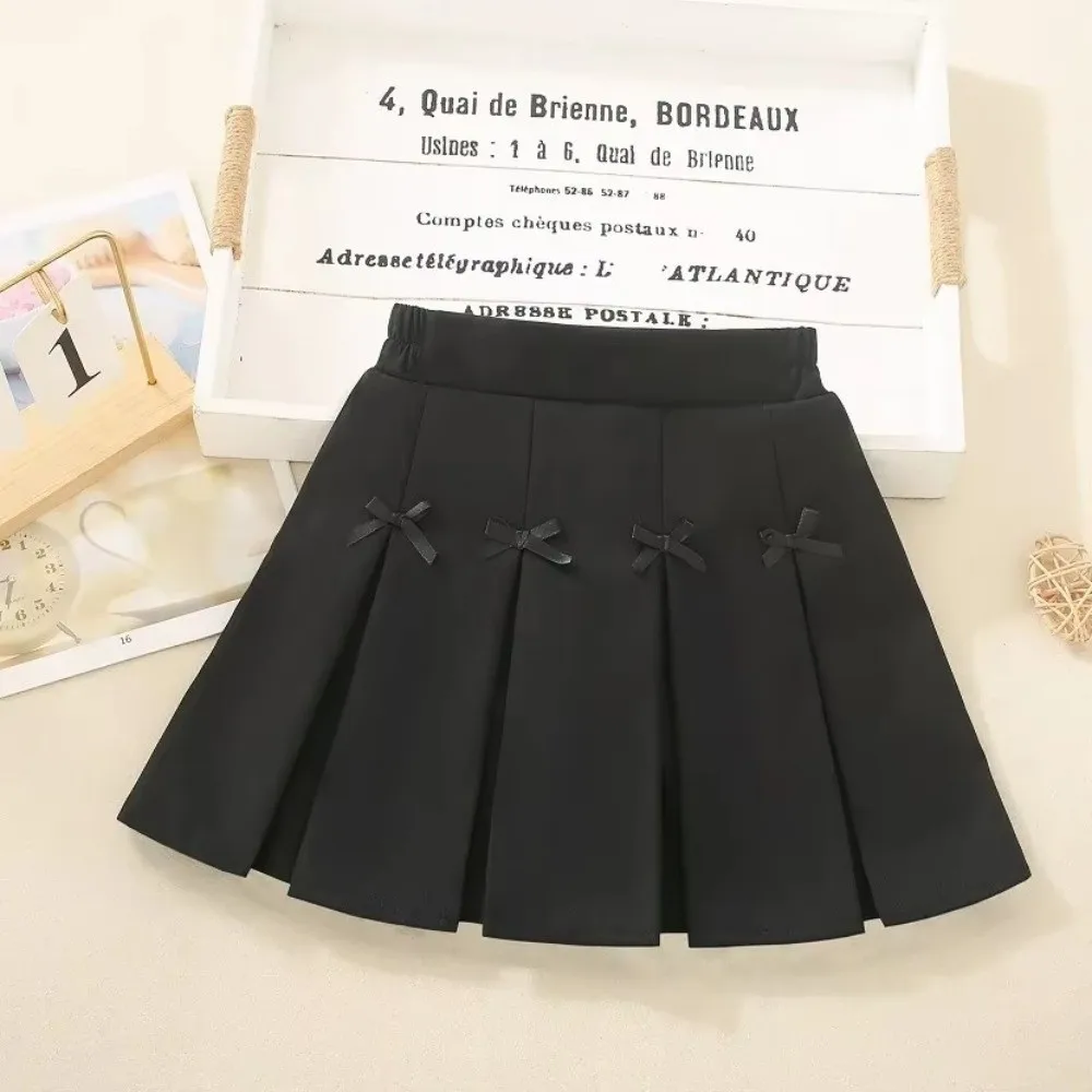 Solid Color Girls Pleated Skirt Spring Summer College Style a-line Short Skirt Little Girl's Half Skirt School Teenage Girls