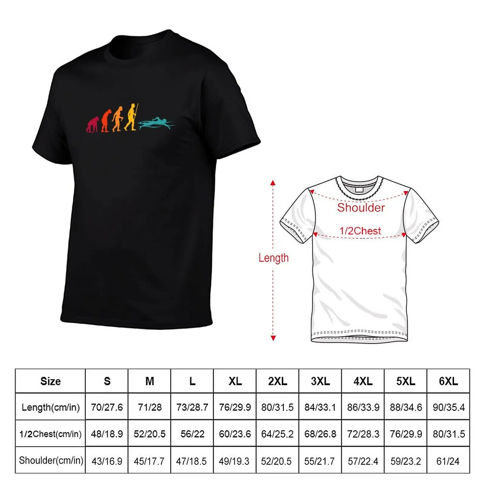Evolution Swiming T-Shirt Work Casual Loose Fit T-Shirt