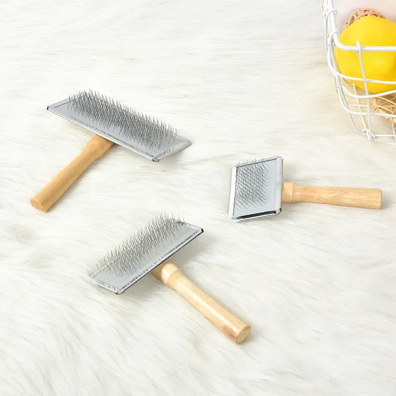 Dogs Hair Remover Brush Pet Cat Grooming Brush Wood Puppy Big Dog Combs Pet Flea Comb Quality Dog Shedding Comb Cat Supplies