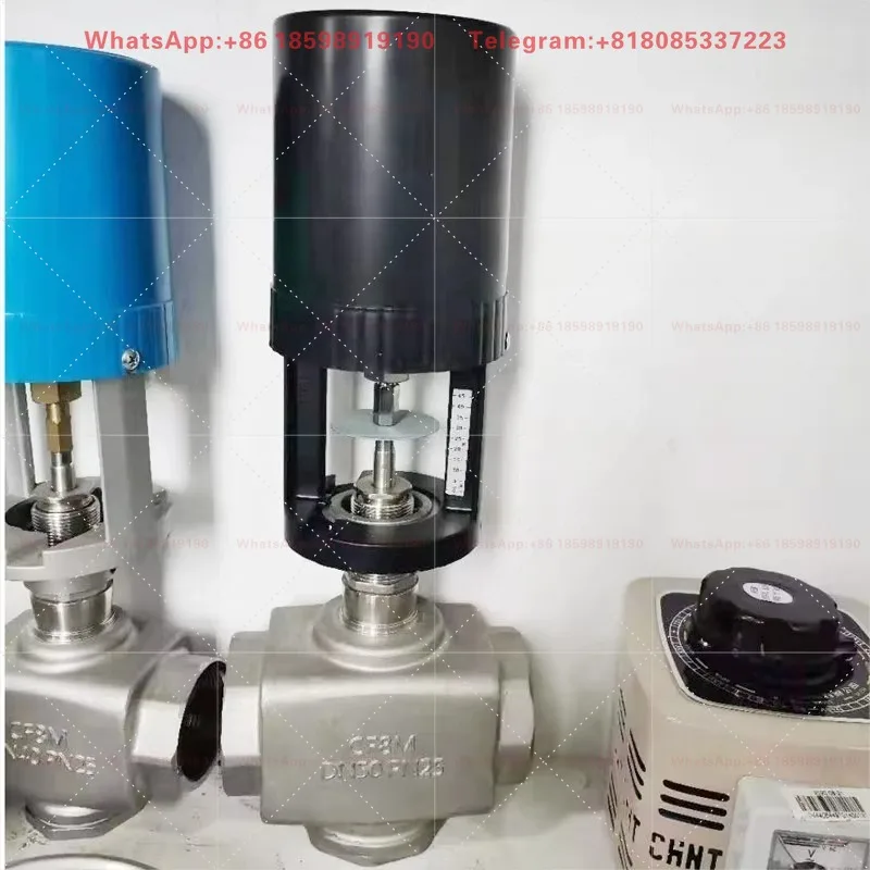 1PCS AC24V Analog Stainless Steel Electric Water Flow Control Valve 0-10V 4-20MA DN25 32 40 50