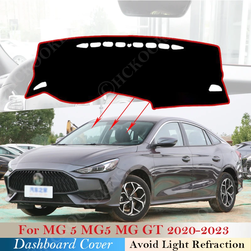 Dashboard Cover For MG 5 MG5 MG GT 2020 ~ 2023 Car Sun Shade Mats Avoid Light Pads Anti-UV Case Carpets Protection Accessories