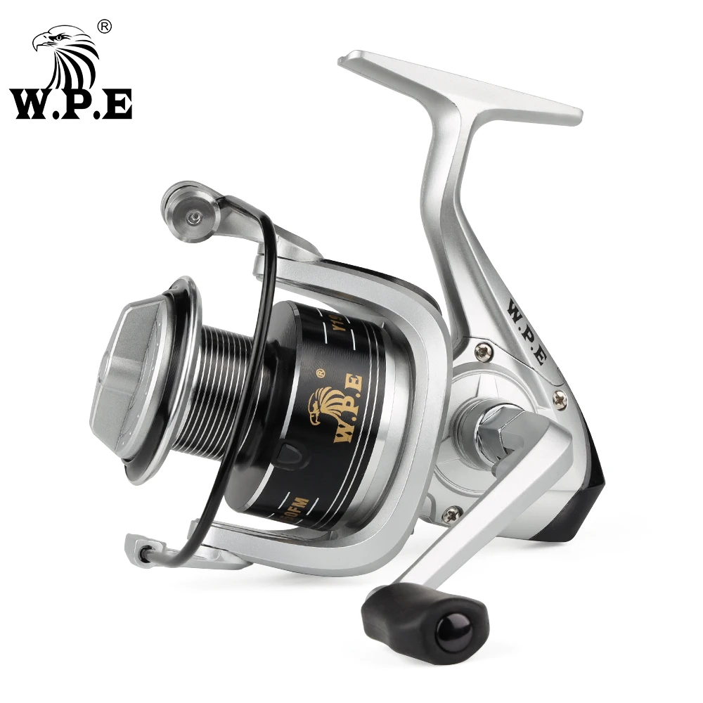 W.P.E Y19 Fishing Reel 20/30/40/50/60FM Spinning Fishing Reel 4.7:1/4.9:1 5 Ball Bearings Full Metal Spoon Fishing Tackle Pesca