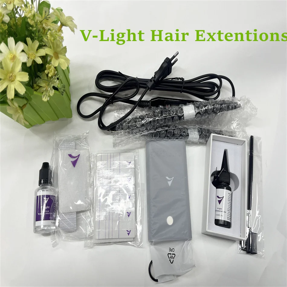 

V-Light Technology Hair Extension Machine new system tape hair extension set v light hair extensions tools for salon