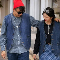 Women Men Denim Vest Jean Jacket Sleeveless Coats Casual Streetwear Cowboy Male Female Loose Plus Size 7XL 8XL