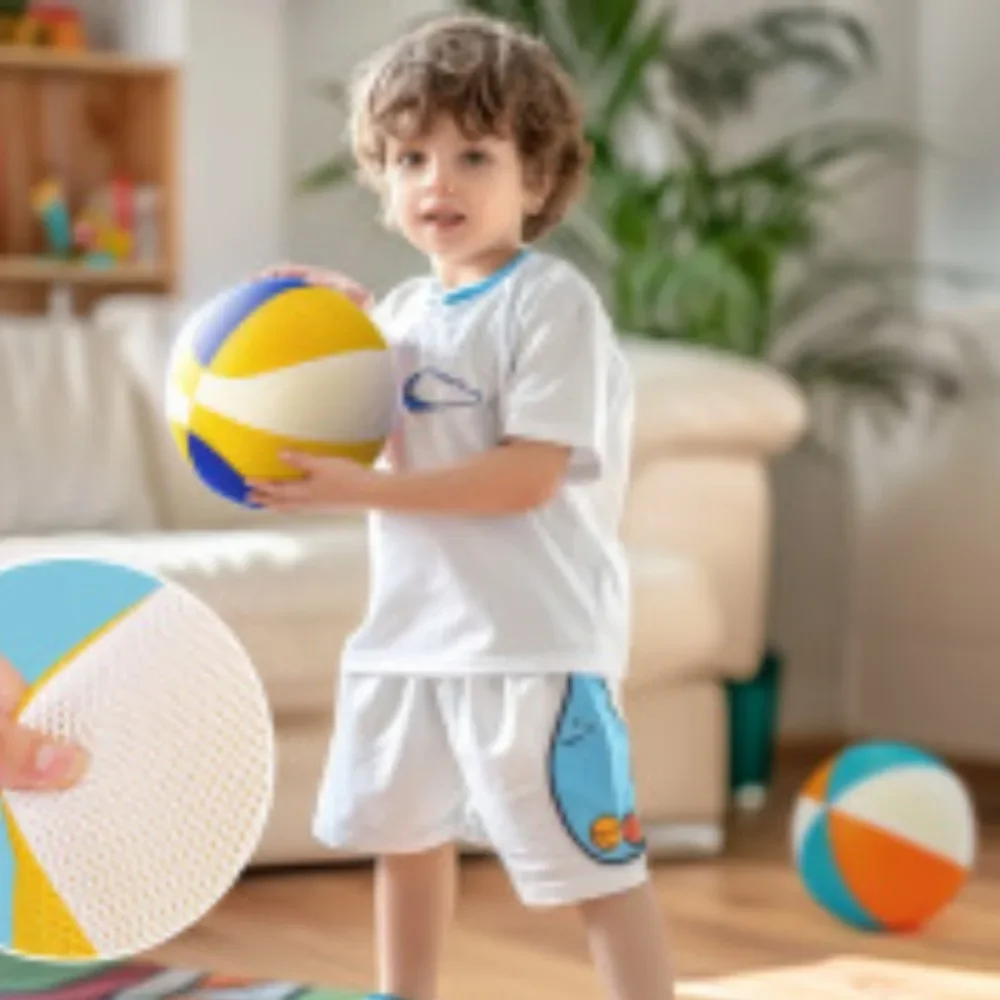 غطاء قماش كرة السلة من الإسفنج المرن الناعم للاستخدام الداخلي وكثافة كرة كتم الصوت والألعاب الرياضية بدون كرة ضوضاء