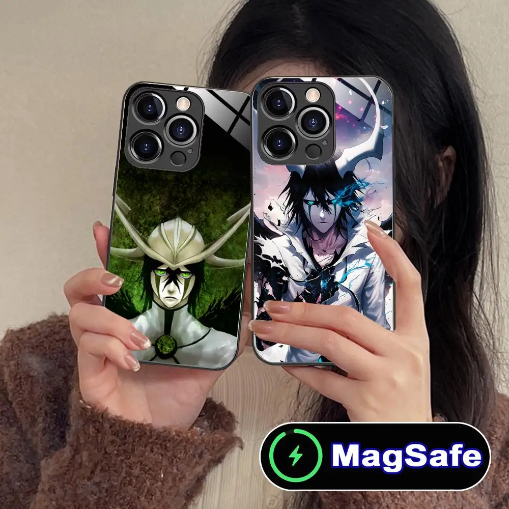 

Bleach Cifer Mobile Cell Phone Case for iPhone 16 15 14 13 12 11 Pro Max Plus Mini MagSafe Glass Colour Protective Cover Luxury