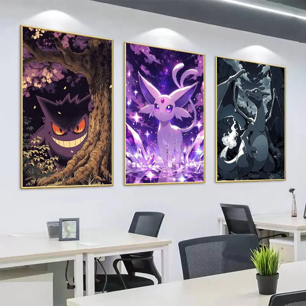 FMG Cartoon Game P-PoKemOn-N Hot Poster Print Cook Cooked Wall Art Canvas Painting for Living Room Bedroom Home Decor