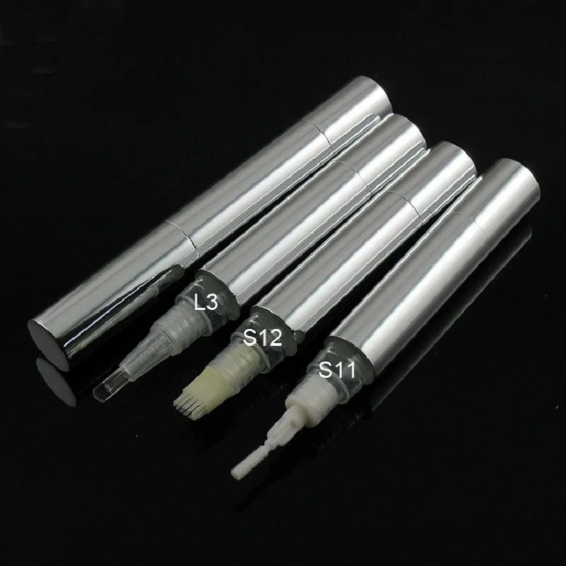 5ml silver cosmetic pen lip gloss cream mascara/Eyelash growth liquid/ teeth whitening tube balm booster oil gel salve