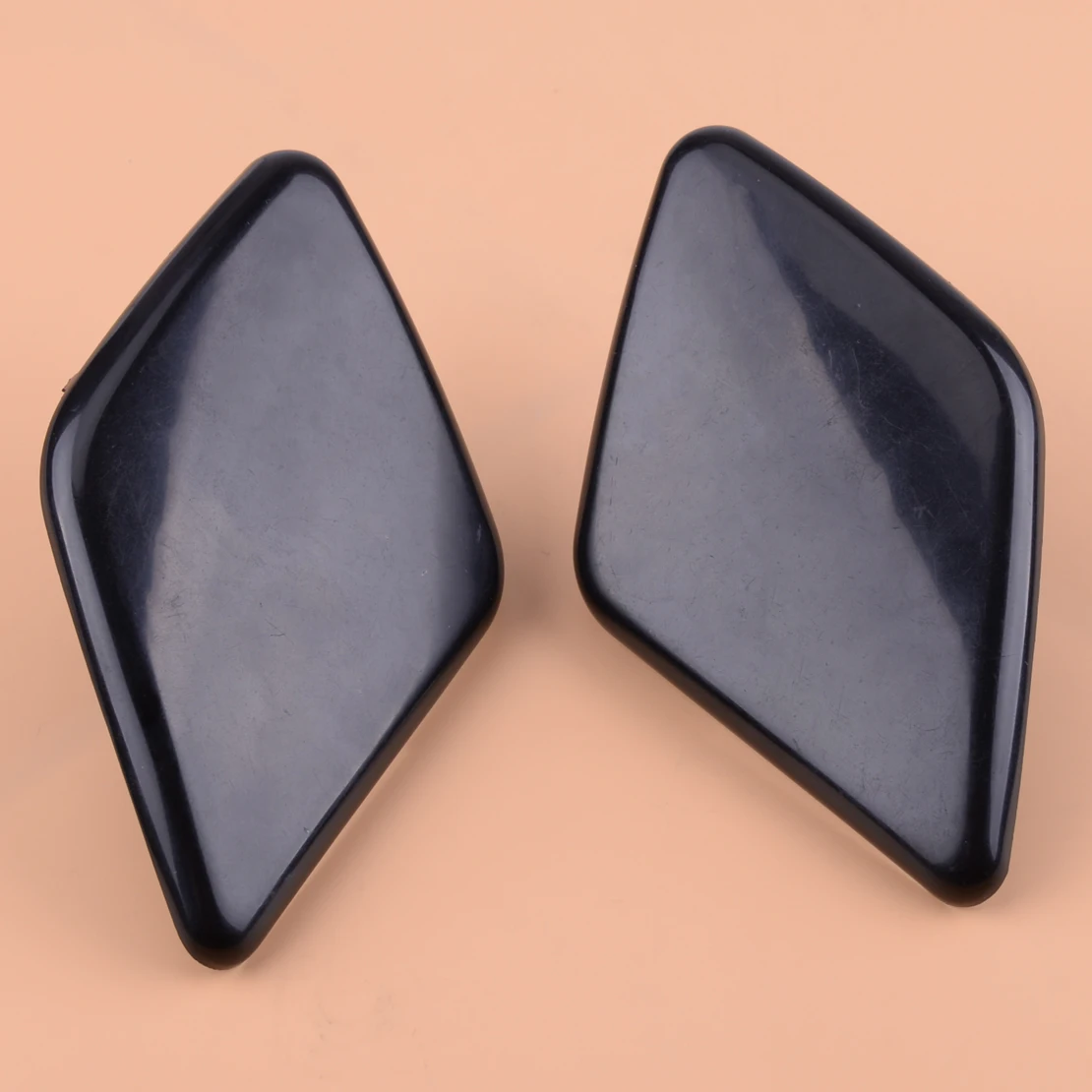 

CITALL 1Pair Black Front Bumper Headlight Washer Cover Cap Trim Fit for VOLVO XC90 2007 2008 2009 2010 2011 2012 2013 2014