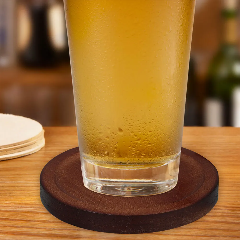 

Creative Spinning Wood Coasters Cup Pads For Whiskey Wine Beer Glass Drink Non Slip Heat Resistant Decorative Party Bar Round