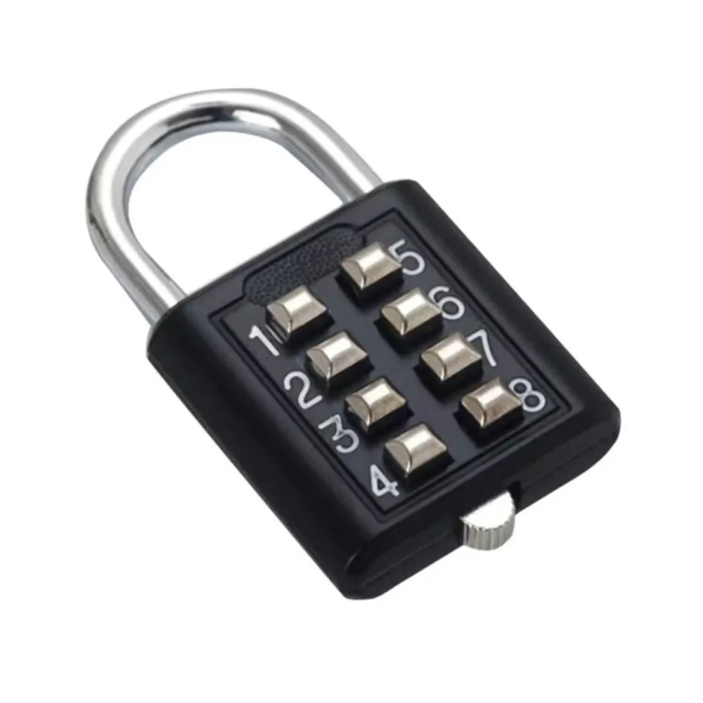 

Durable 8 Digit Button Combination Lock Anti-theft Metal Customs Password Lock Safely Rust Proof Password Pad Lock For Travel