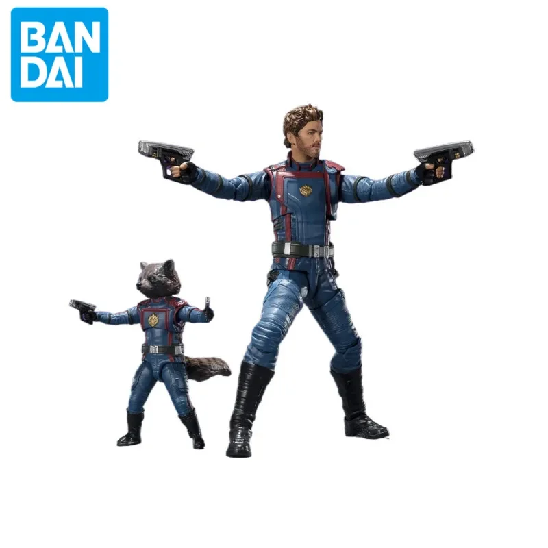 Bandai Marvel S.H.Figuarts Star Lord & Rocket Raccoon Anime Toys for Children PVC SHF Action Figure Collector Doll