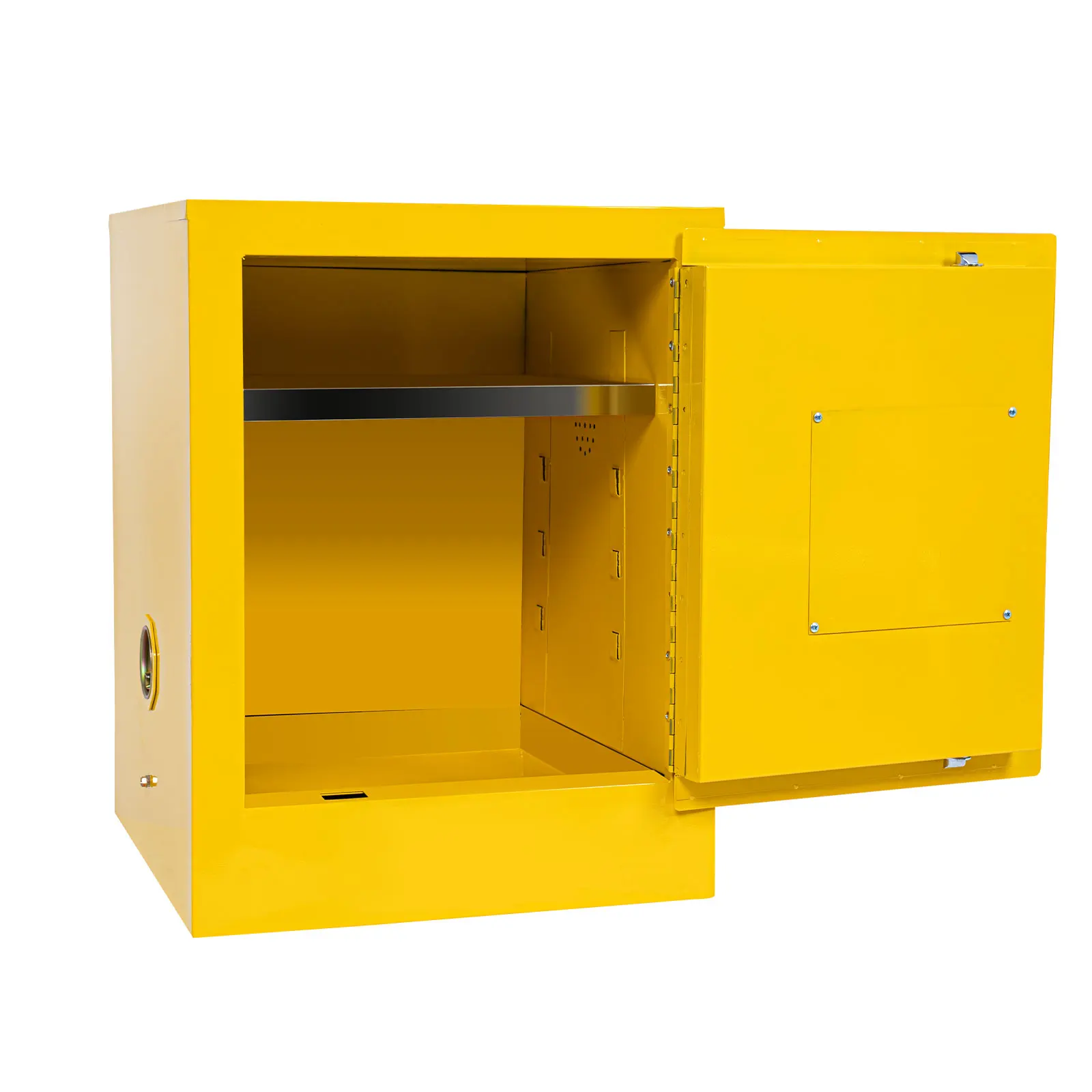 Yellow Lockable Fireproof Storage Cabinet, Heavy-Duty Metal Safe Box with Shelves for Home Office and Document Security