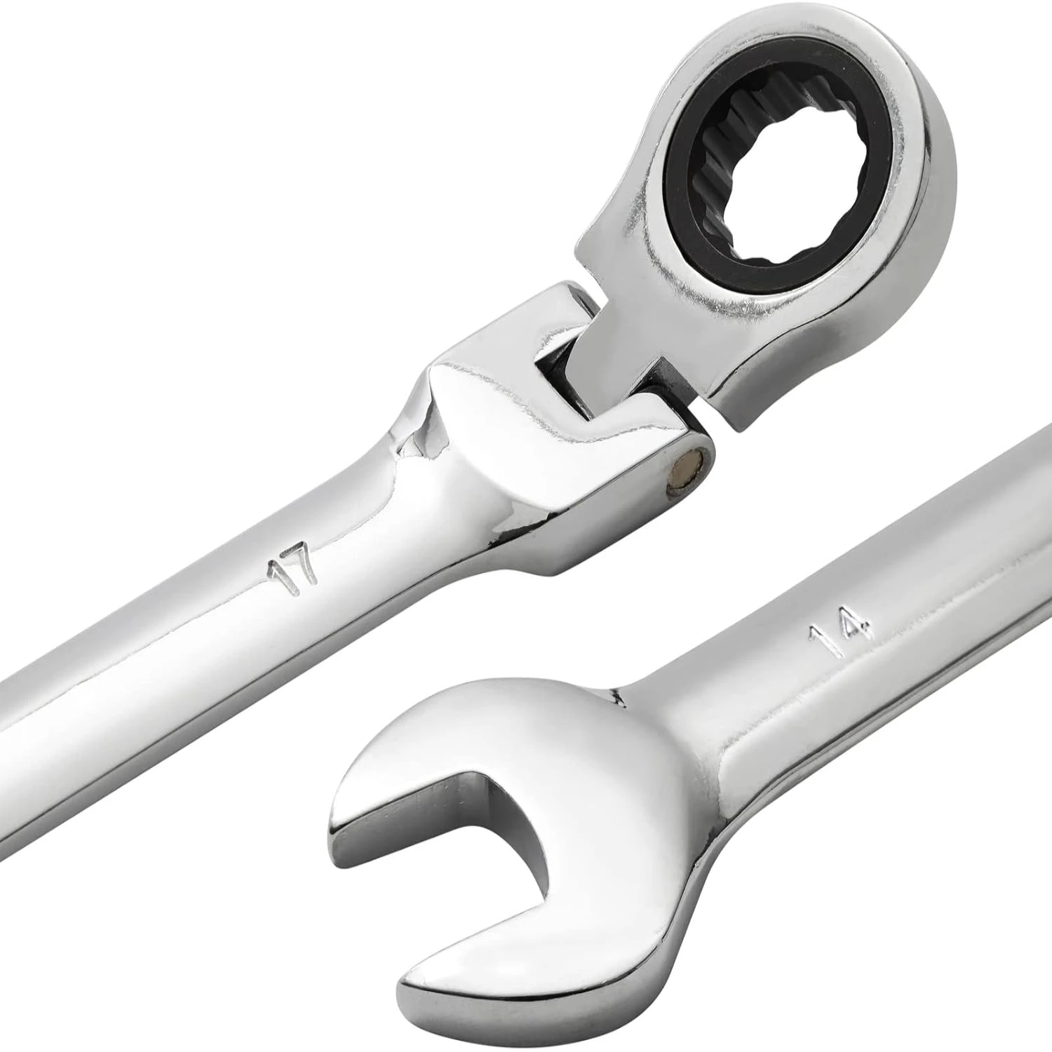 Обновите свой ящик для инструментов с помощью этого прочного и универсального набора ключей с храповым механизмом с гибкой головкой из 7 предметов. Изготовлено из высококачественного хрома v.