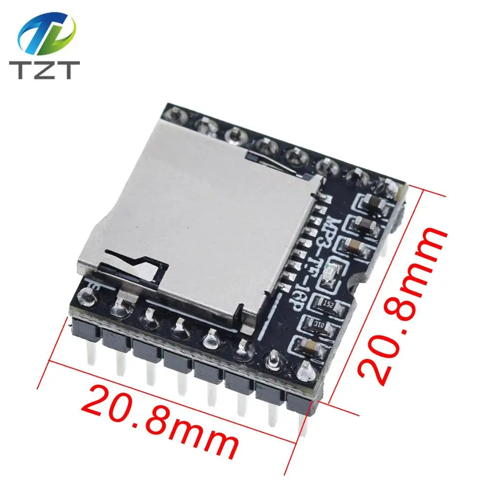 Mini MP3 Player Module TF Card U Disk Mini MP3 Player Audio Voice Module Board For Arduino UNO DF Play MP3-TF-16P Wholesale image 2