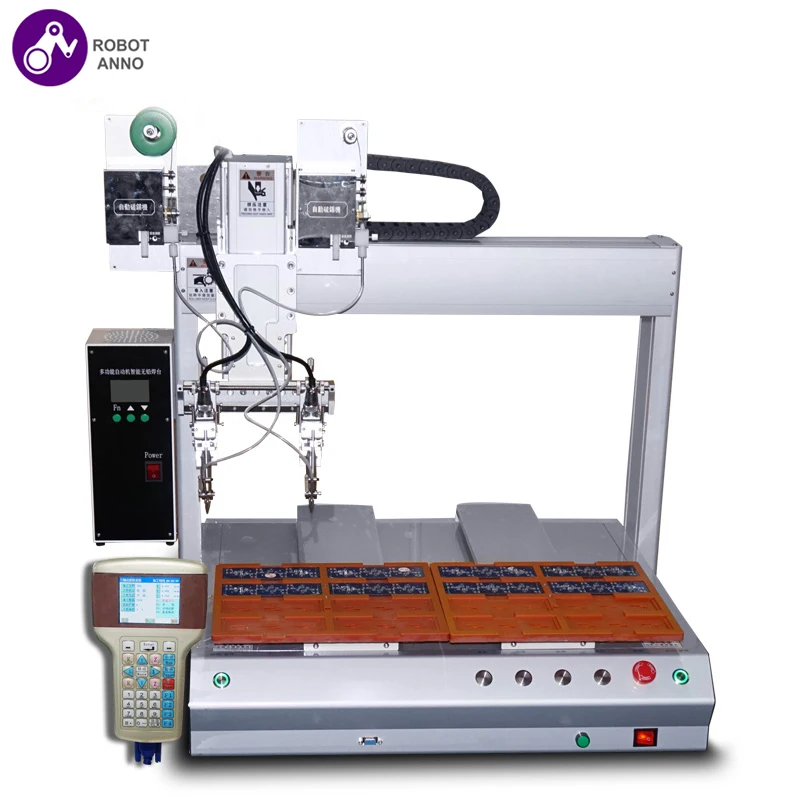 HOT Anno Double Head And Double Station Automatic Soldering Robot Machine